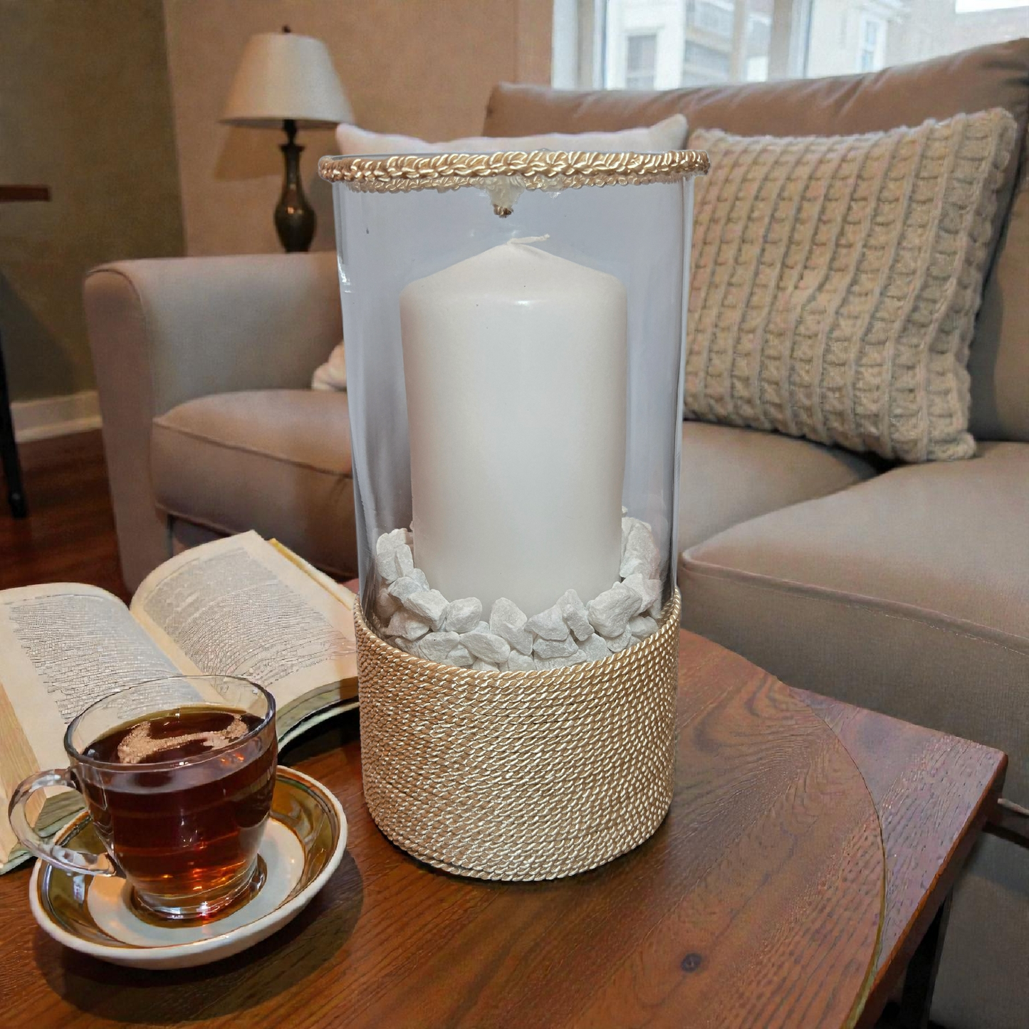 Handveredeltes Windlicht „Pure Elegance“